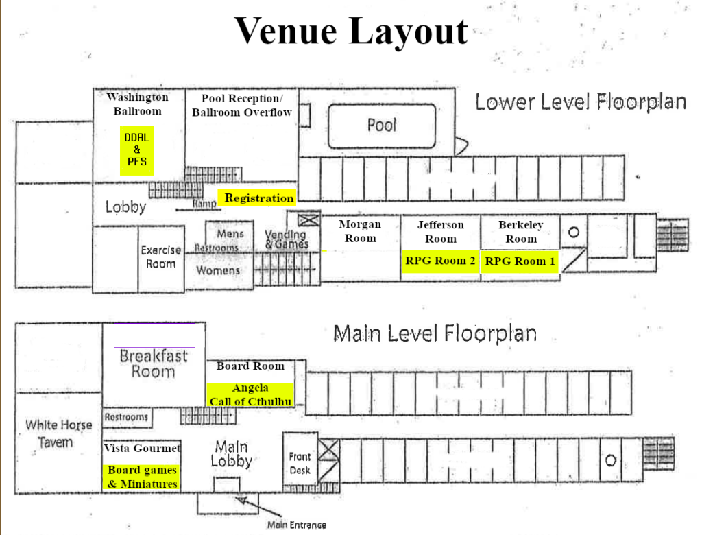 Marked Layout of Venue